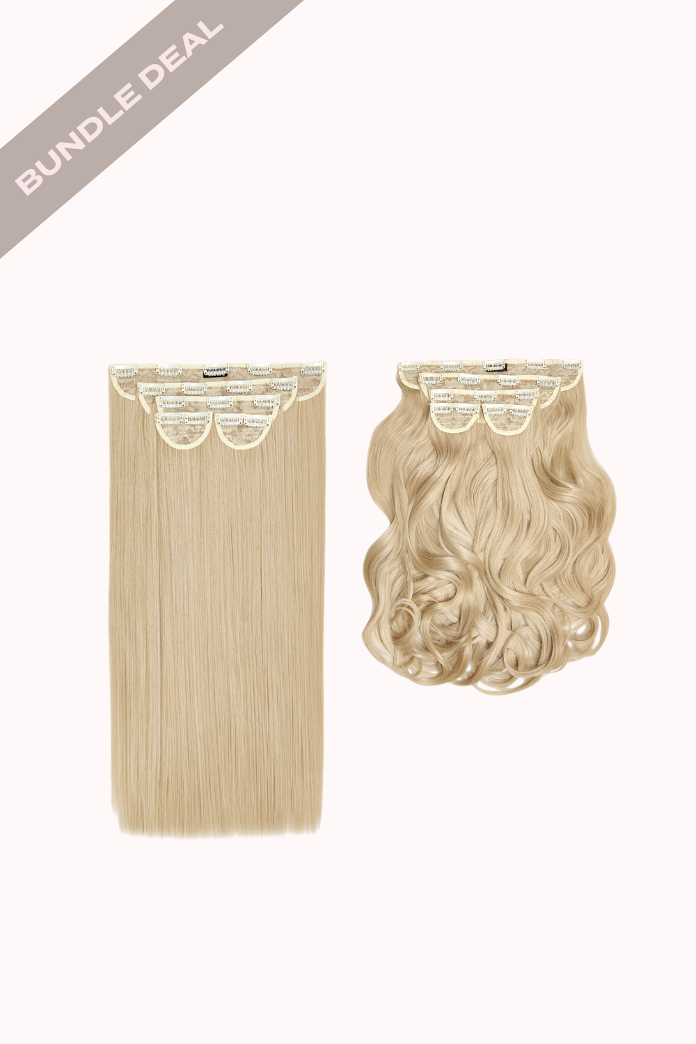 Super Thick 22" 5 Piece Straight & Super Thick 22" 5 Piece Blow Dry Wavy Bundle - BLONDES | CALIFORNIA BLONDE #1