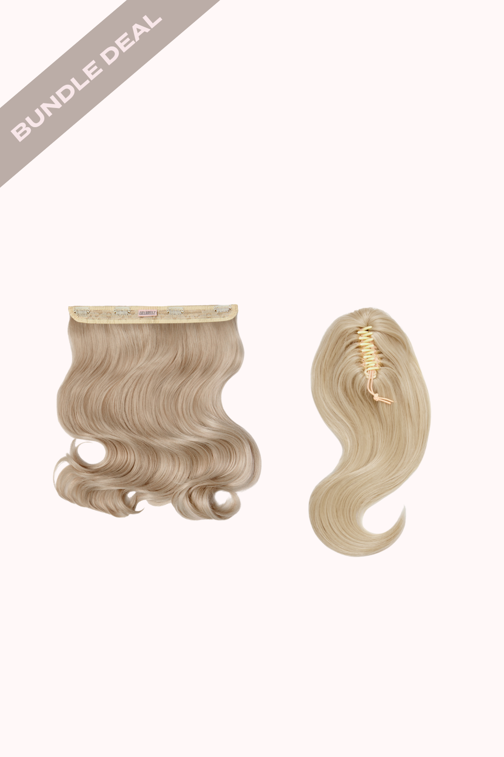 18" 1 Piece Hidden Halo Blow Dry & Blow Dry 16" Claw Clip Pony Bundle - BLONDES | CALIFORNIA BLONDE #1