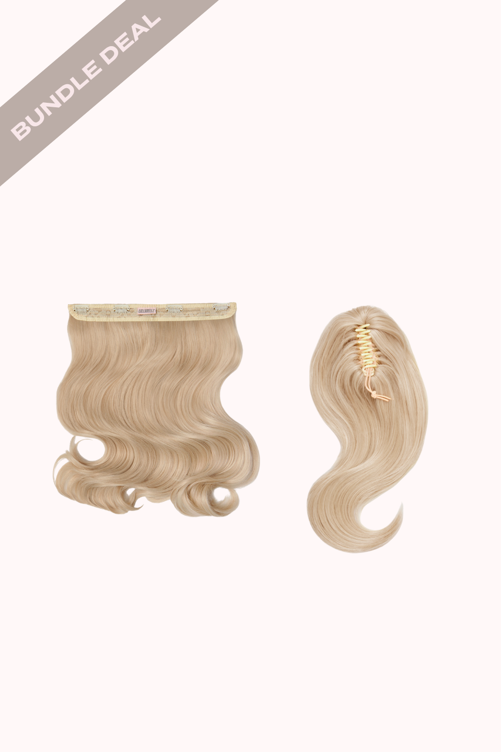 18" 1 Piece Hidden Halo Blow Dry & Blow Dry 16" Claw Clip Pony Bundle - BLONDES | CHAMPAGNE BLONDE #1