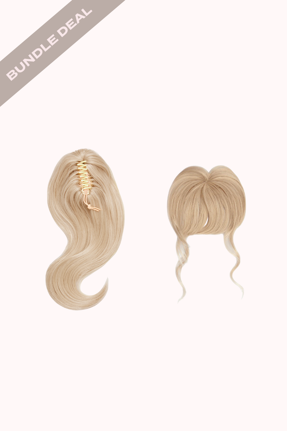 Blow Dry 16" Claw Clip + Feathered Fringe Clip In Bangs Bundle - BLONDES | CHAMPAGNE BLONDE #1