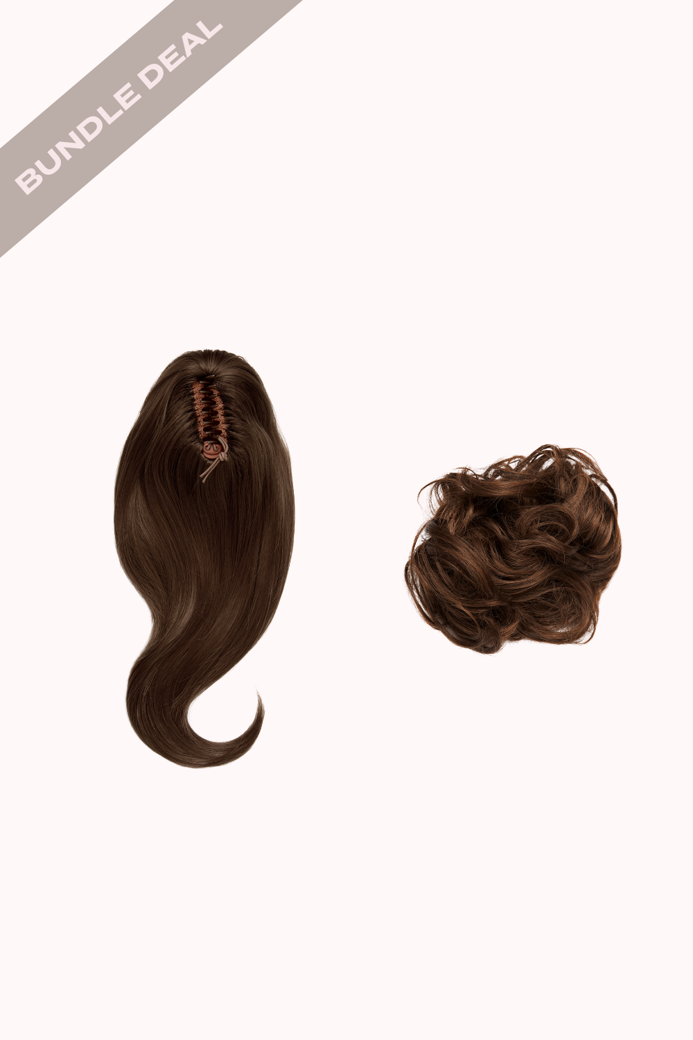 Blow Dry 16" Claw Clip + Premium Messy Bun Scrunchie Bundle - BROWNS | CHESTNUT #1