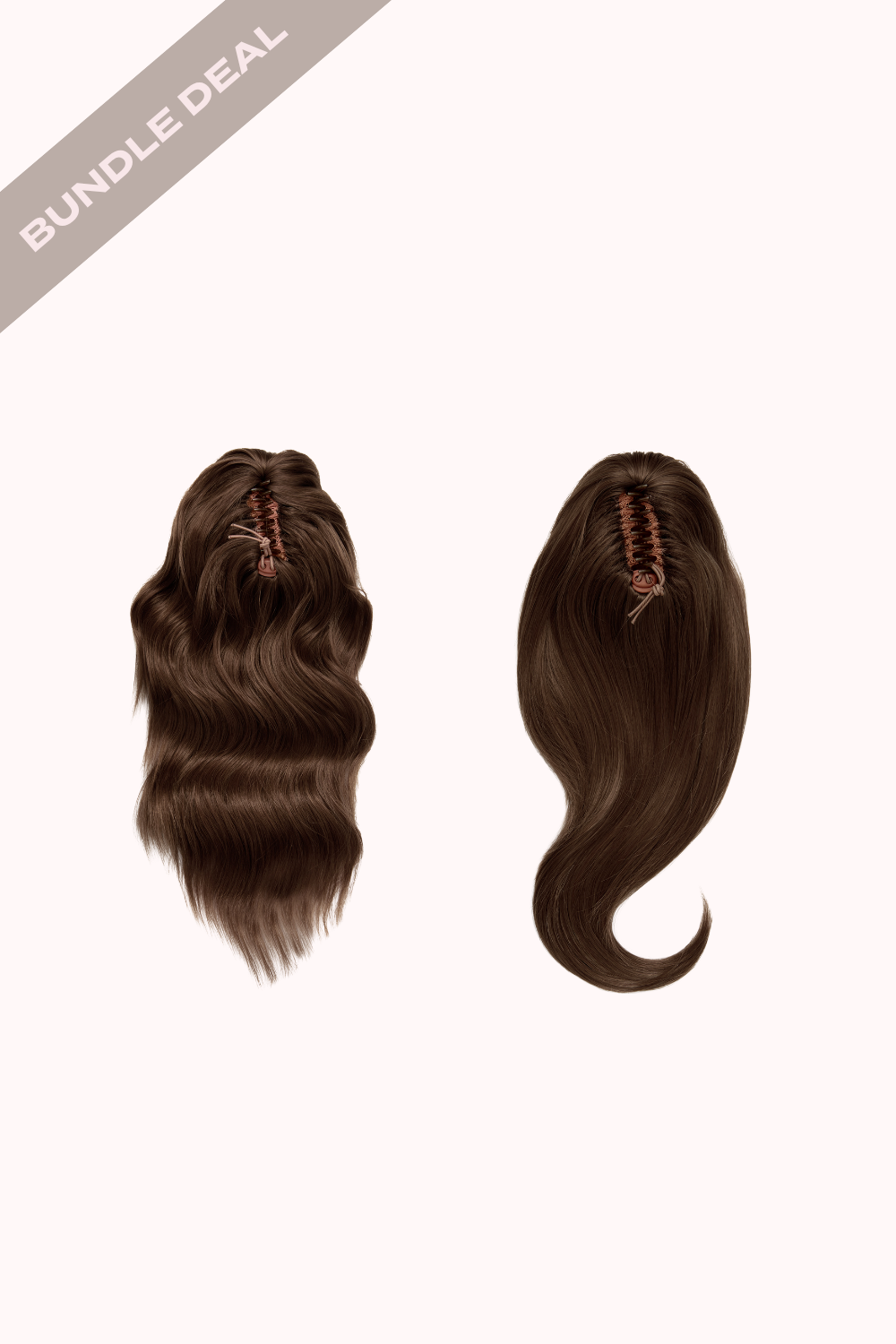 Brushed Out Wave 16" Claw Clip + Blow Dry 16" Claw Clip Bundle - BROWNS | CHESTNUT #1