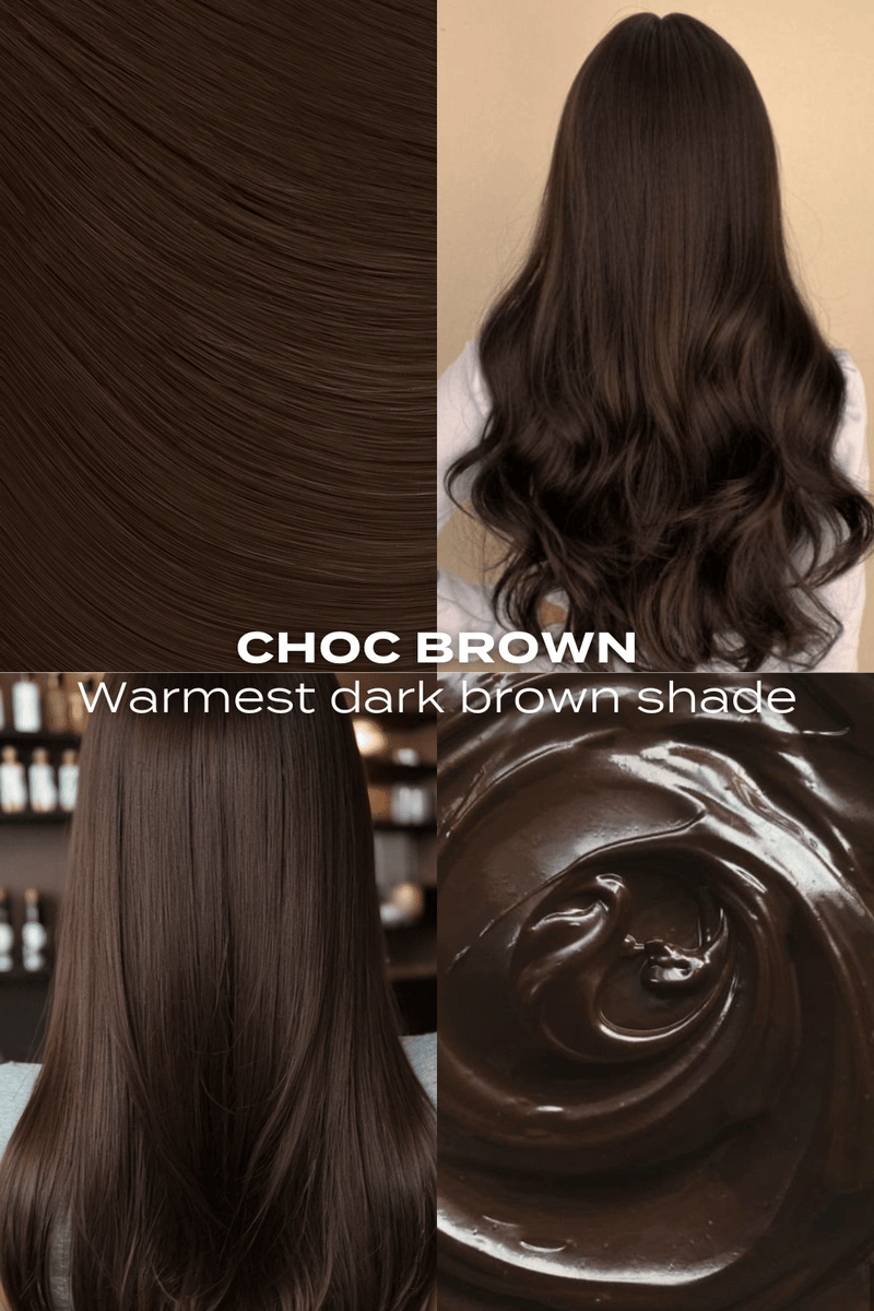 Super Thick 22" 5 Piece Straight Clip In Hair Extensions - BROWNS | CHOCOLATE BROWN #3