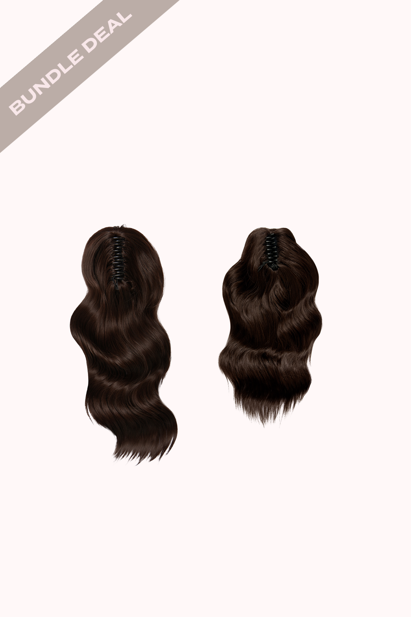 Brushed Out Wave 20" Claw Clip & Brushed Out Wave 16" Claw Clip Bundle - BROWNS | CHOCOLATE BROWN #2