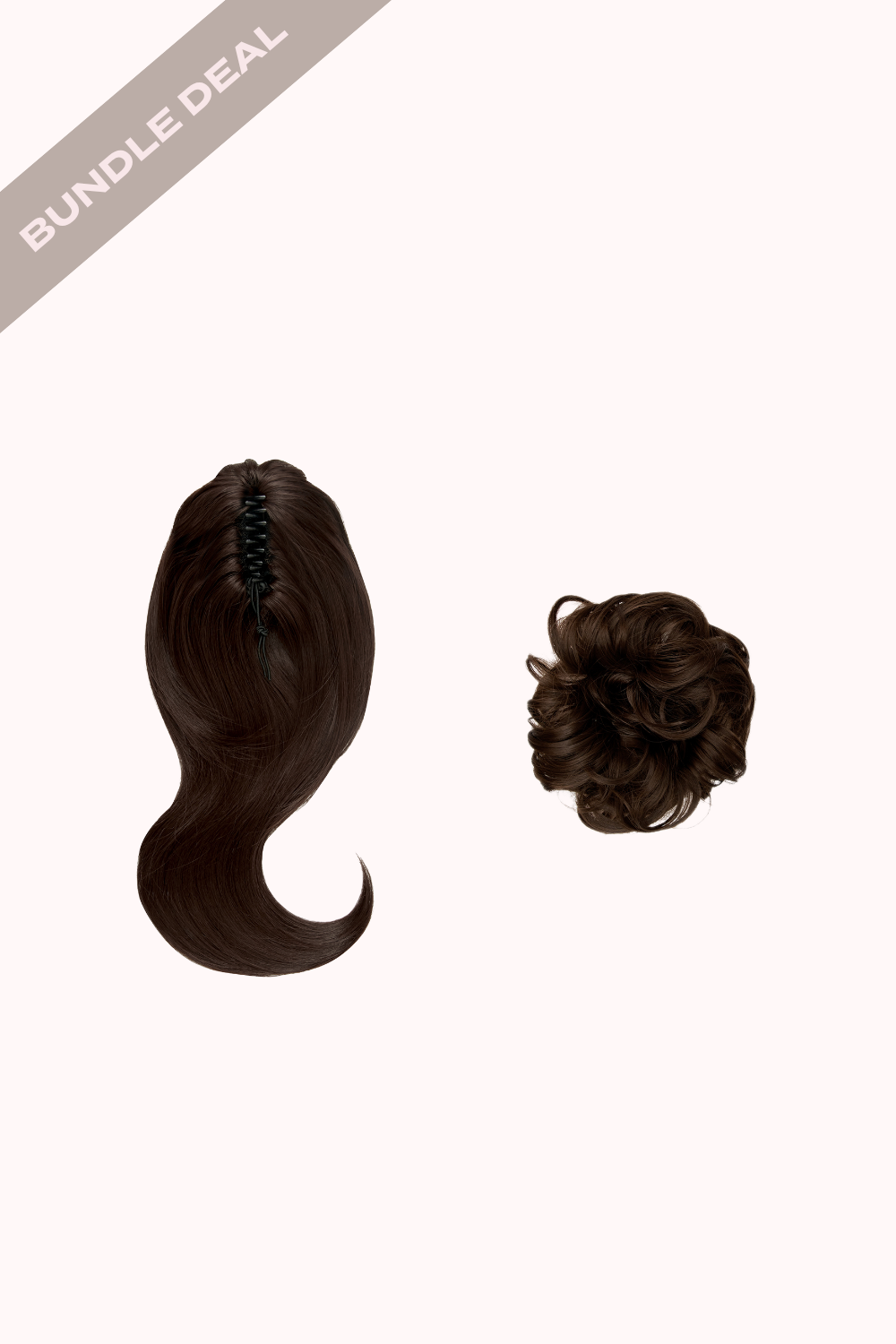 Blow Dry 16" Claw Clip + Premium Messy Bun Scrunchie Bundle - BROWNS | CHOCOLATE BROWN #1