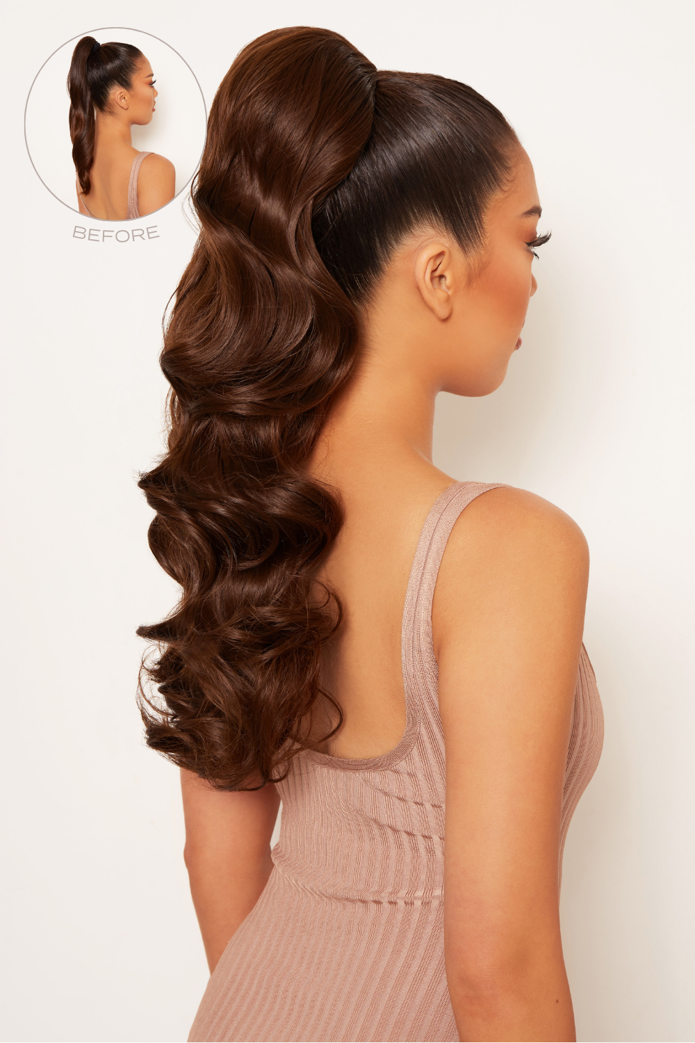 Curly Glam 22" Pferdeschwanz mit Kordelzug