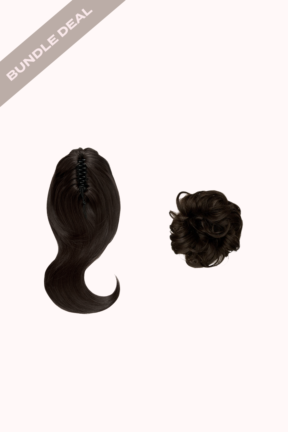 Blow Dry 16" Claw Clip + Premium Messy Bun Scrunchie Bundle - BROWNS | DARK BROWN #1