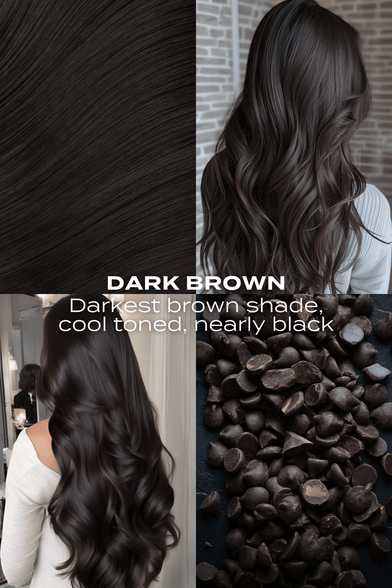 Super Thick 22" 5 Piece Straight Clip In Hair Extensions - BROWNS | DARK BROWN #3