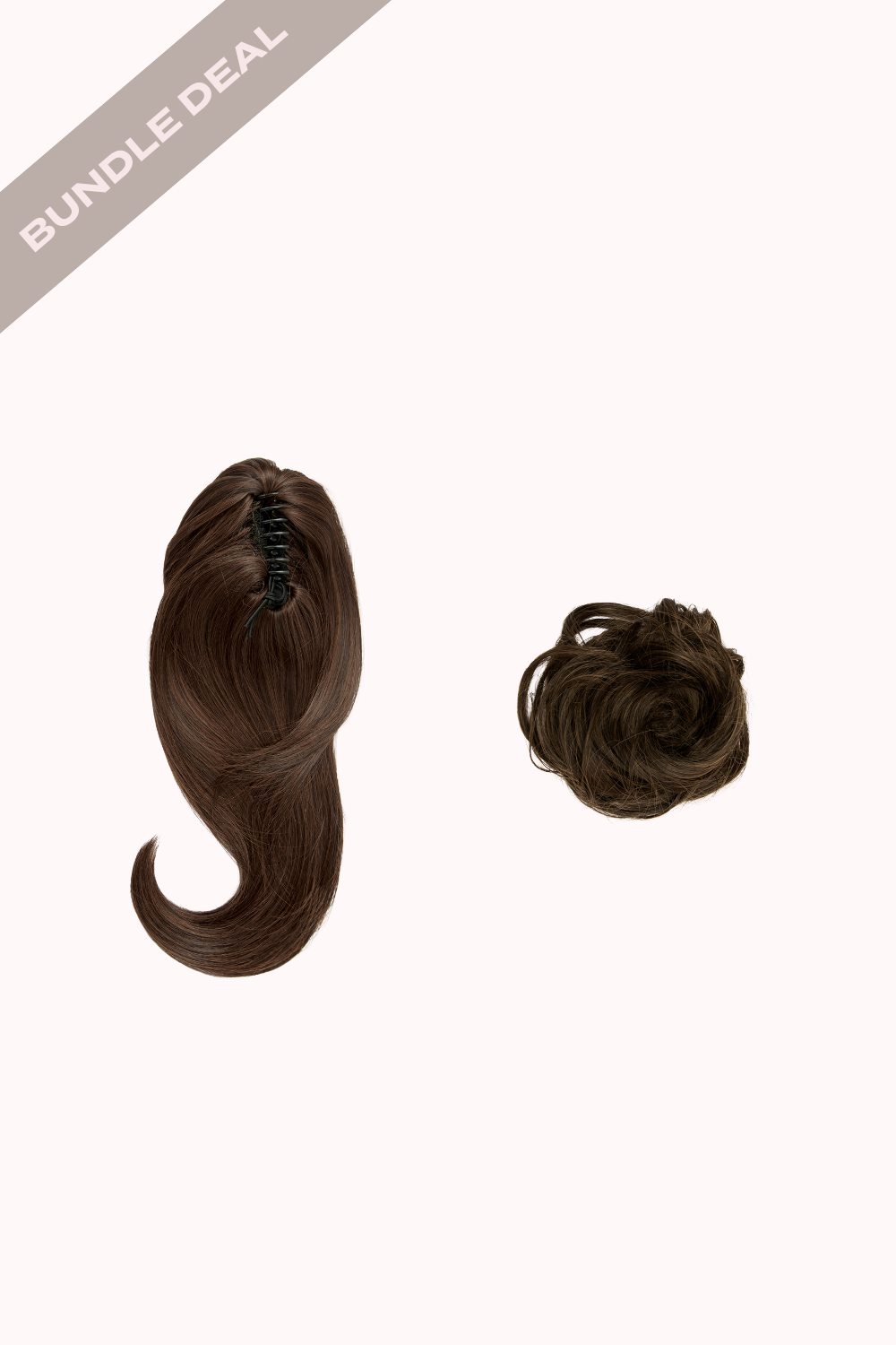 Blow Dry 16" Claw Clip + Premium Messy Bun Scrunchie Bundle - BROWNS | DARK BROWN & CARAMEL #1