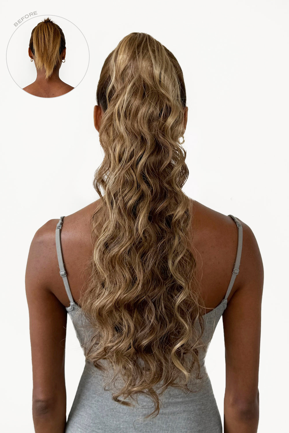 Midi Grande 20" Curly Corkscrew Pony - BROWNS | MELLOW BROWN #3