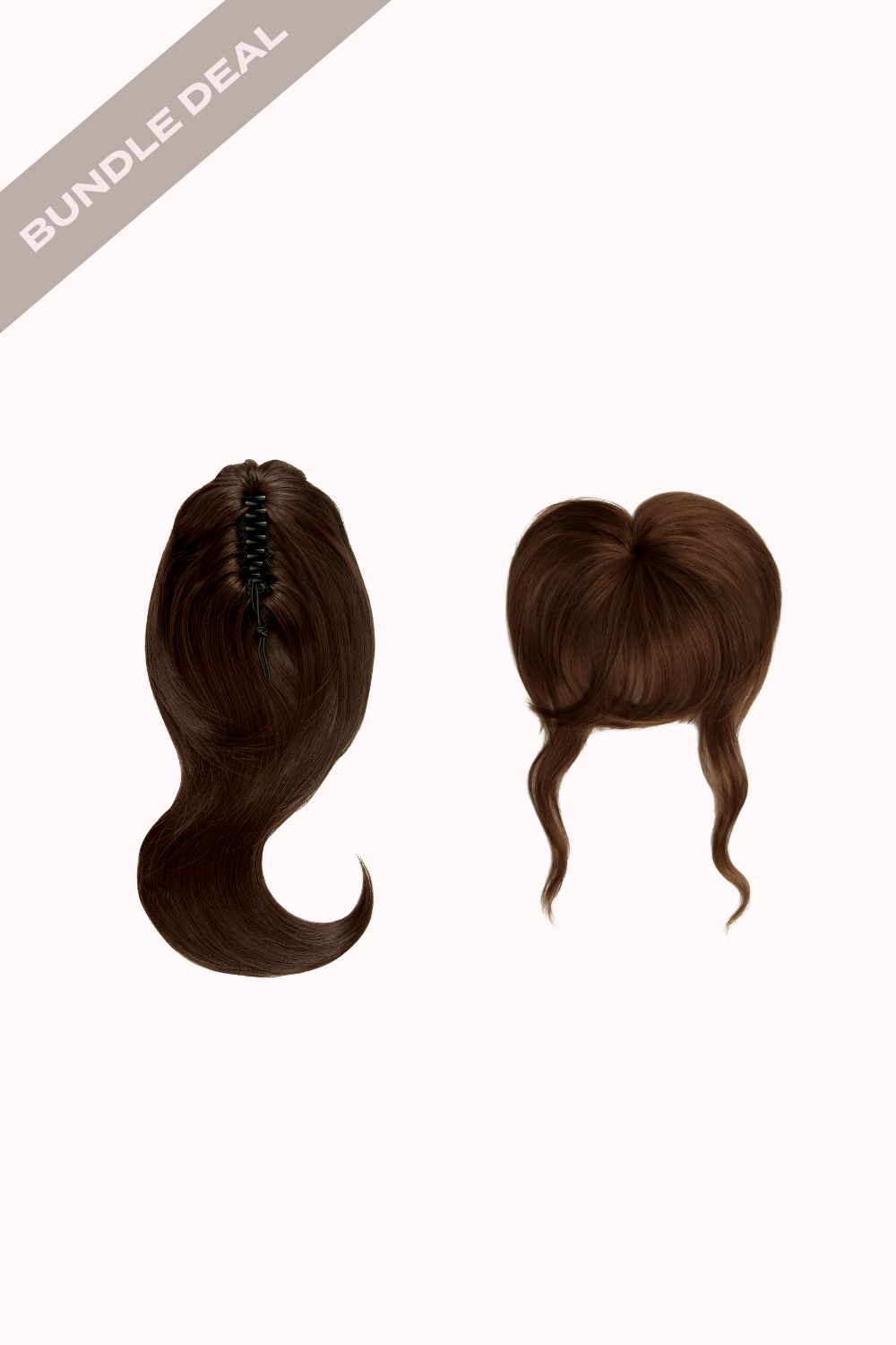 Blow Dry 16" Claw Clip + Feathered Fringe Clip In Bangs Bundle - BROWNS | GOLDEN BROWN #1
