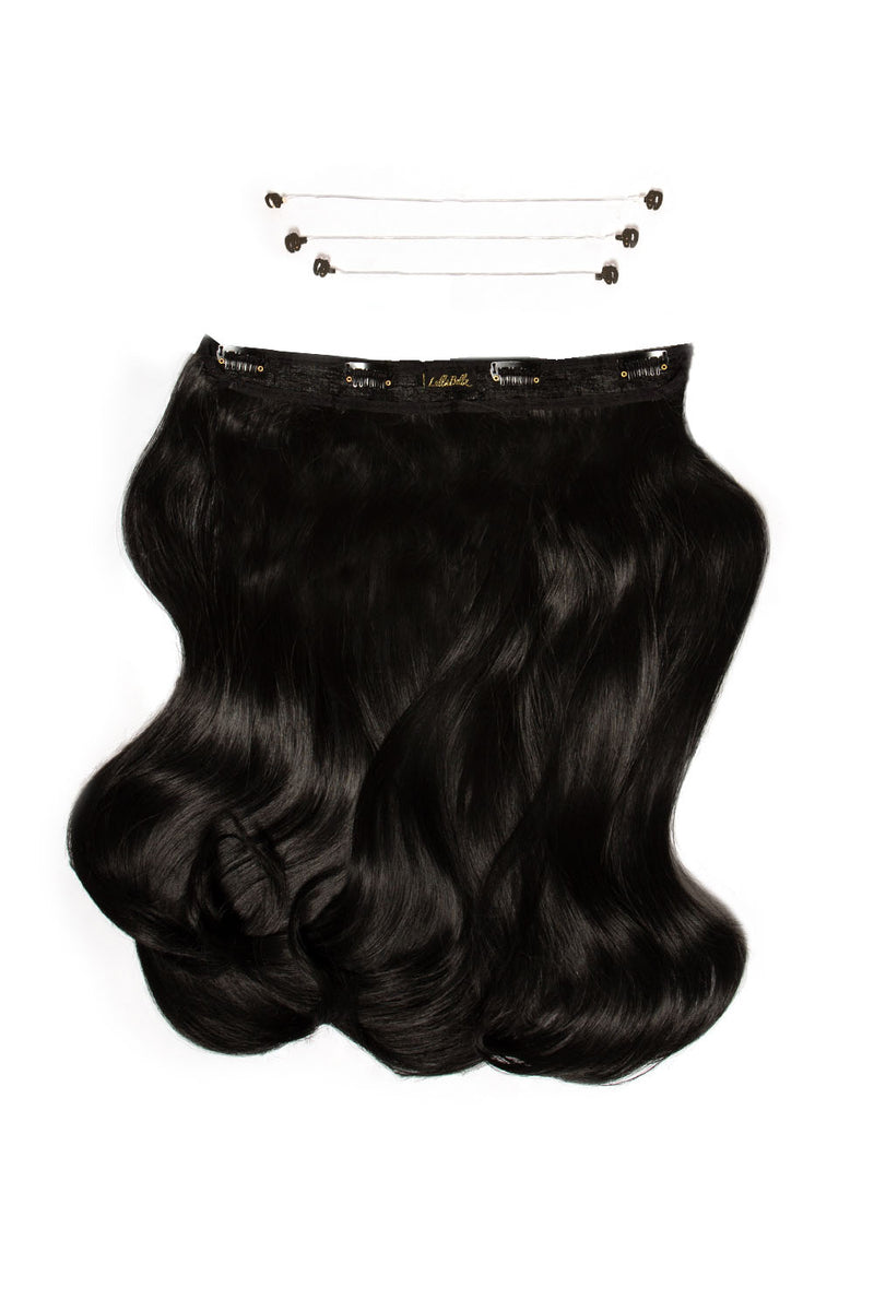 Extensions de cheveux 18 pouces à halo caché, 1 pièce, pour brushing - NOIRS | NOIR NATUREL #1