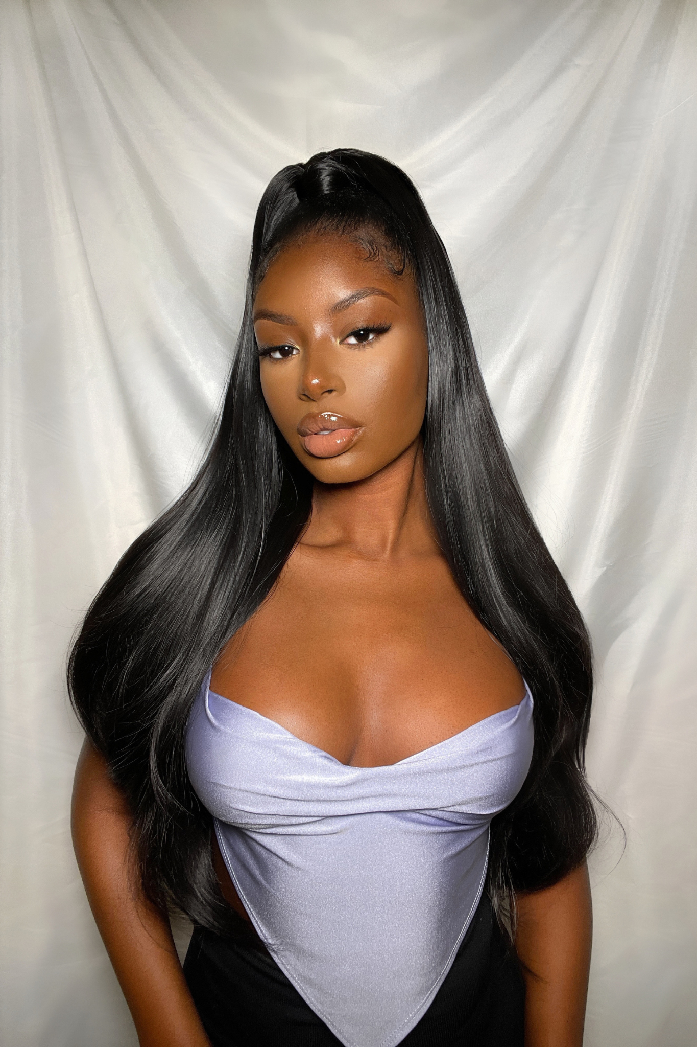 Ultimate Half Up Half Down 22'' Straight Extension and Pony Set [Clearance Lines]