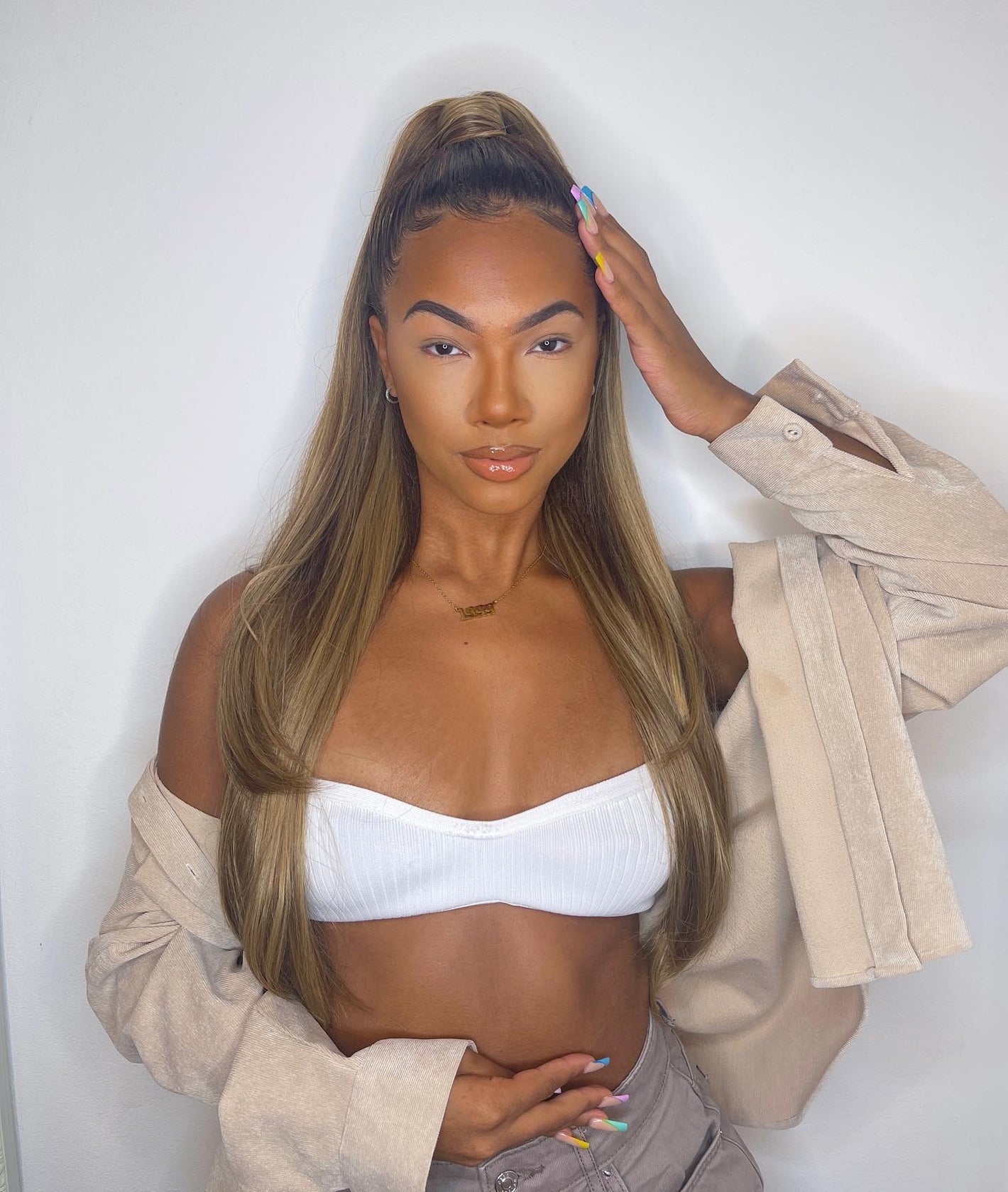 Ultimate Half Up Half Down 22'' Straight Extension and Pony Set [Clearance Lines] - BROWNS | MELLOW BROWN #1