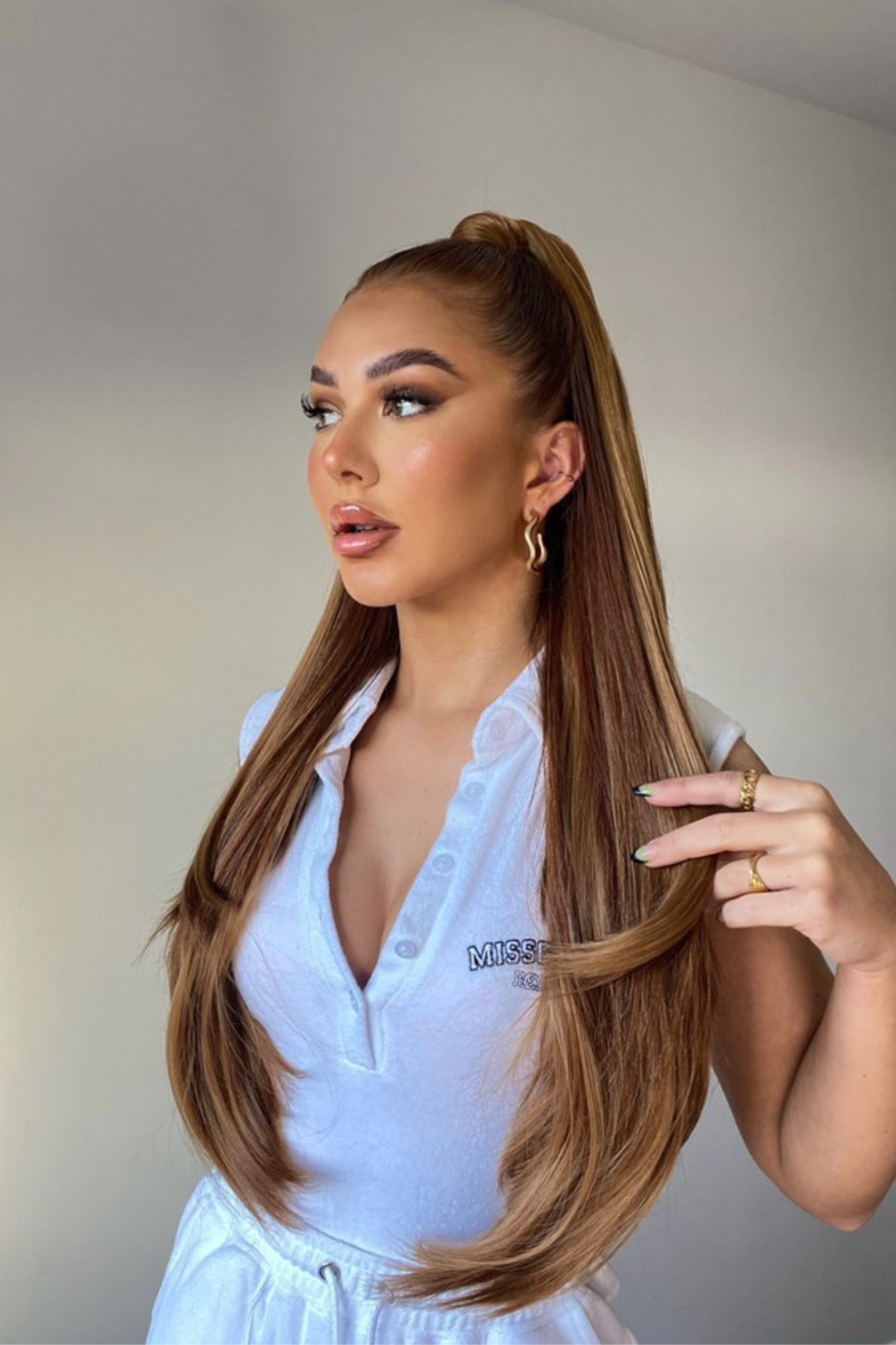 Ultimate Half Up Half Down 22'' Straight Extension and Pony Set [Clearance Lines] - REDS | MIXED AUBURN #1