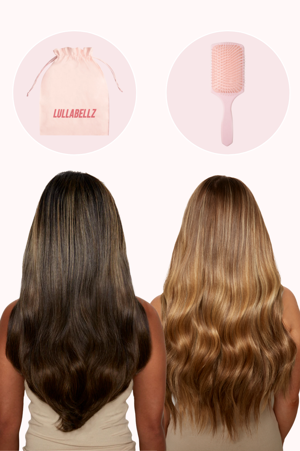 18” Hidden Halo Extensions Duo + Hair Care Set