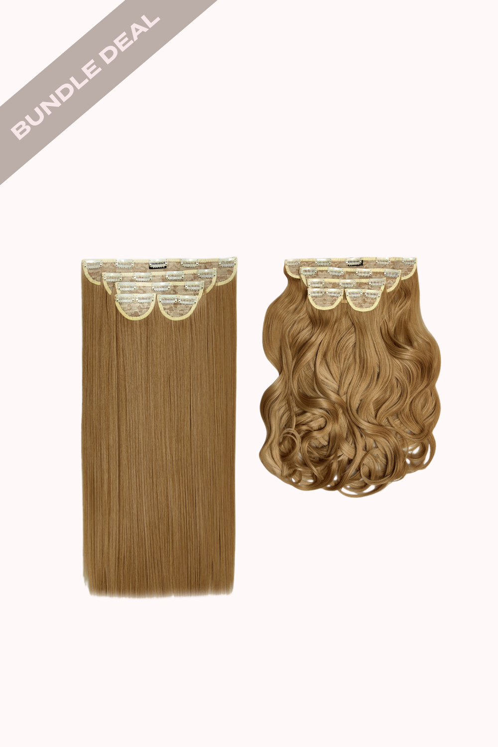 Super Thick 22" 5 Piece Straight & Super Thick 22" 5 Piece Blow Dry Wavy Bundle - BLONDES | HARVEST BLONDE #1