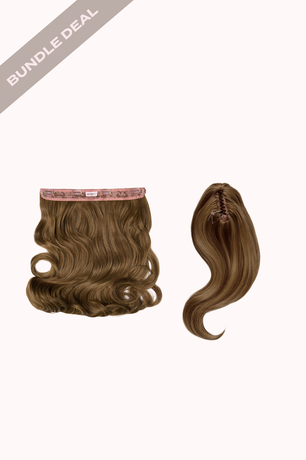 18" 1 Piece Hidden Halo Blow Dry & Blow Dry 16" Claw Clip Pony Bundle - BLONDES | HARVEST BLONDE #1
