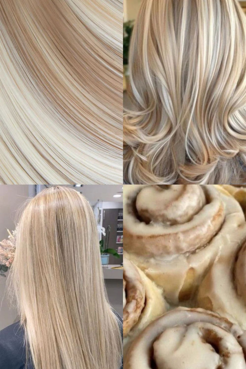 Échantillon de couleur de cheveux synthétiques - BLONDS | CHAMPAGNE MIS EN ÉVIDENCE #1
