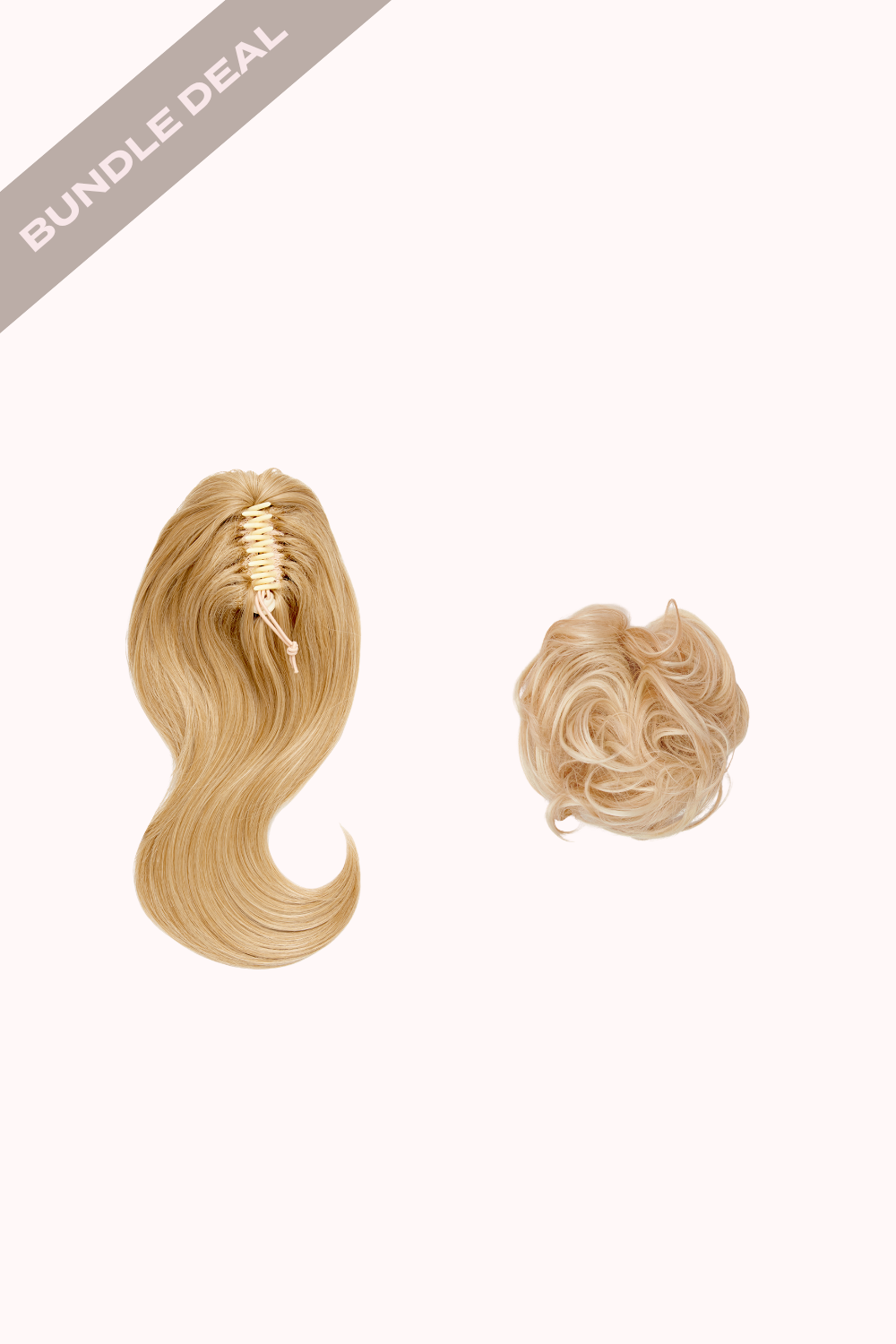 Blow Dry 16" Claw Clip + Premium Messy Bun Scrunchie Bundle - BLONDES | HONEY BLONDE #1