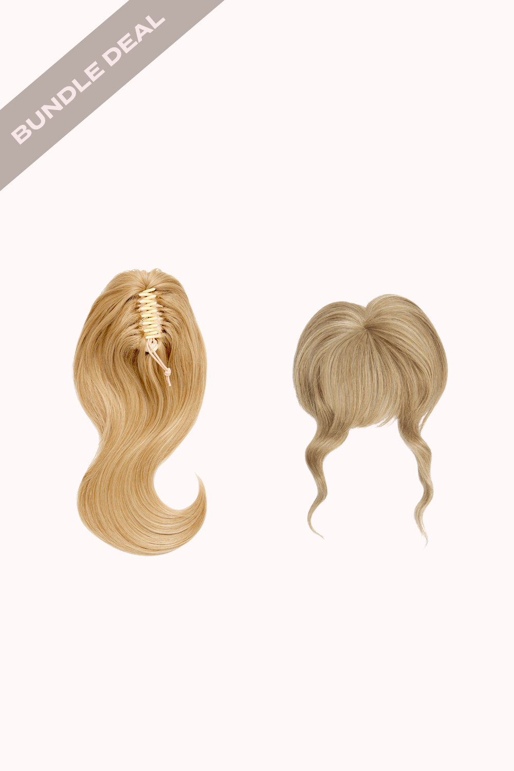 Blow Dry 16" Claw Clip + Feathered Fringe Clip In Bangs Bundle - BLONDES | HONEY BLONDE #1