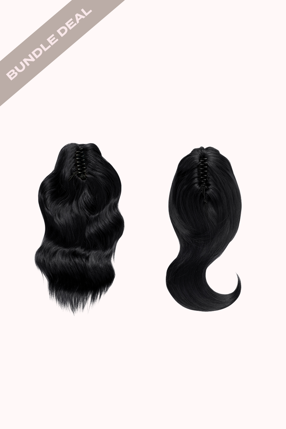 Brushed Out Wave 16" Claw Clip + Blow Dry 16" Claw Clip Bundle - BLACKS | JET BLACK #1