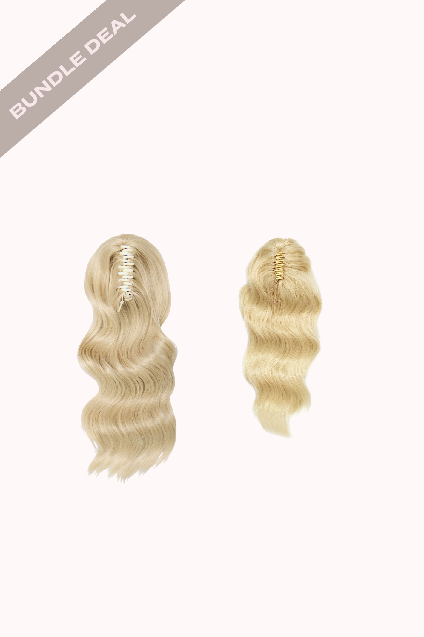 Brushed Out Wave 20" Claw Clip & Brushed Out Wave 16" Claw Clip Bundle - BLONDES | LIGHT BLONDE #2