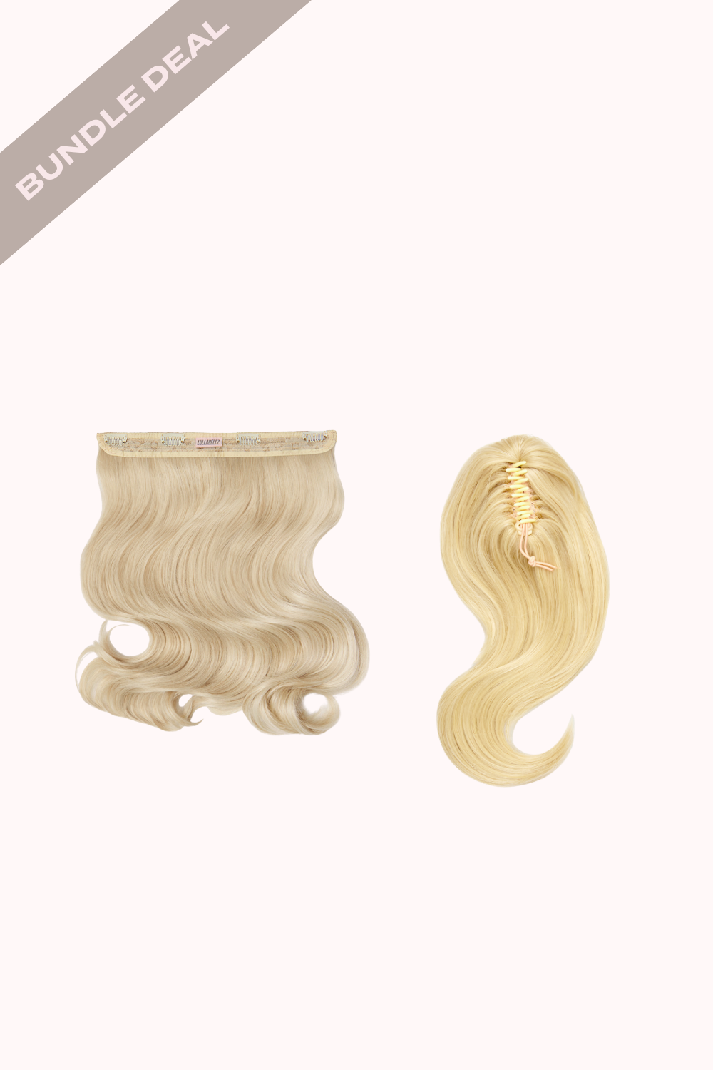 18" 1 Piece Hidden Halo Blow Dry & Blow Dry 16" Claw Clip Pony Bundle - BLONDES | LIGHT BLONDE #1
