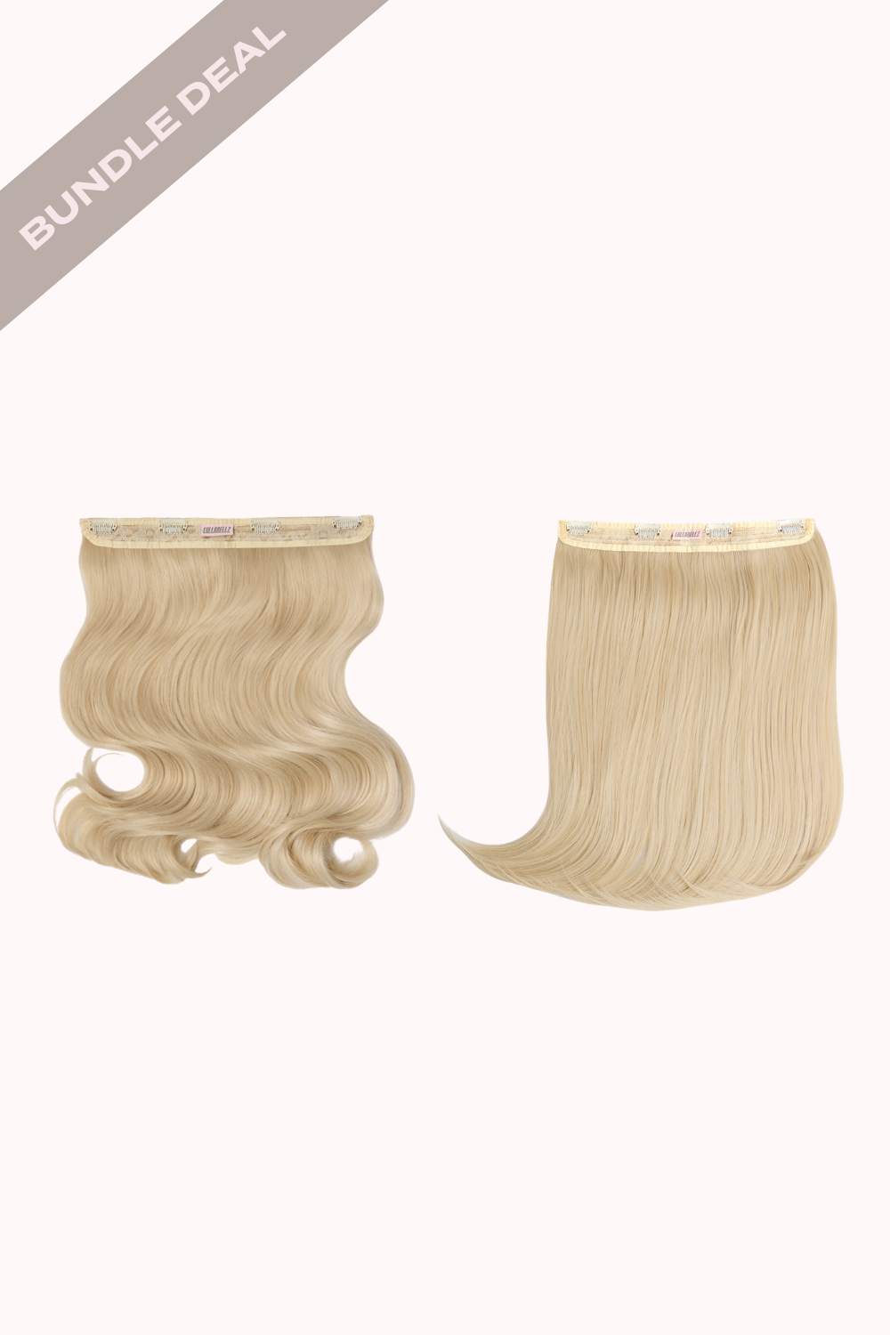 18" 1 Piece Hidden Halo Blow Dry + 18" 1 Piece Hidden Halo Straight Bundle - BLONDES | LIGHT GOLDEN BLONDE #1