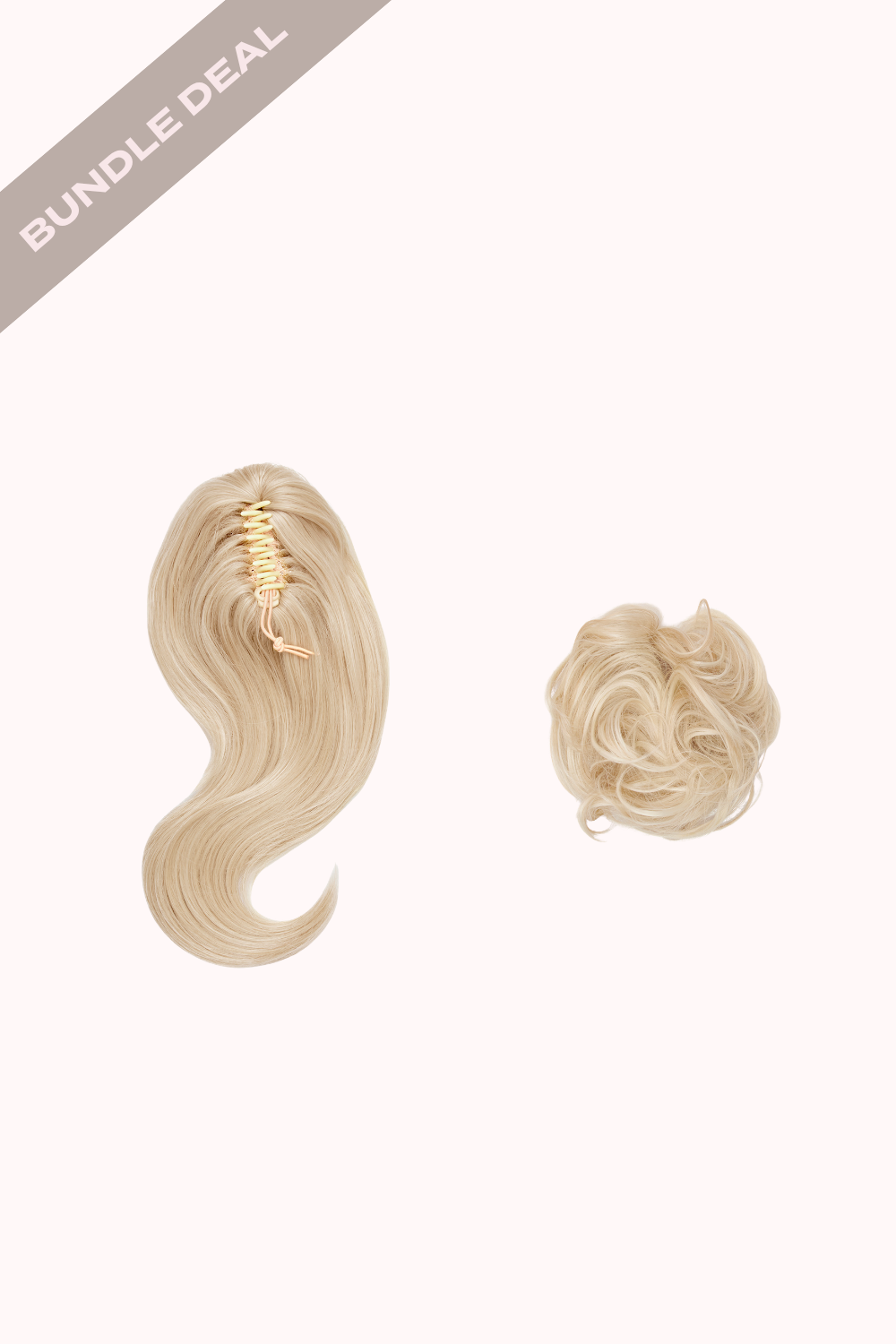 Blow Dry 16" Claw Clip + Premium Messy Bun Scrunchie Bundle - BLONDES | LIGHT GOLDEN BLONDE #1