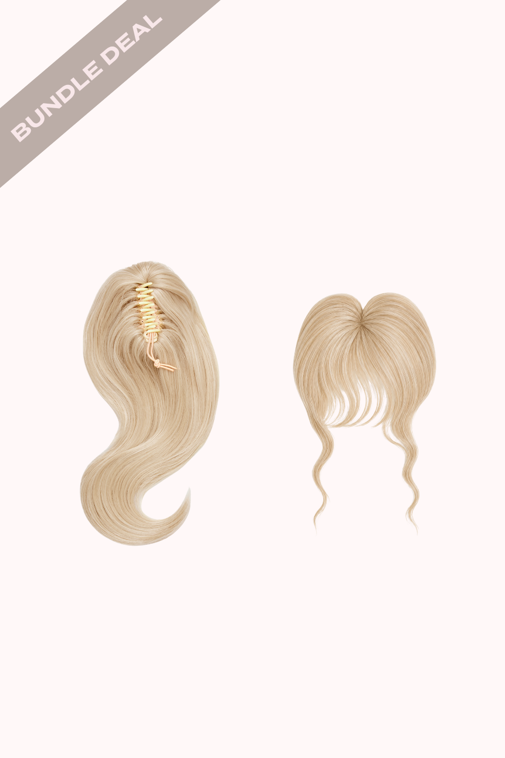 Blow Dry 16" Claw Clip + Feathered Fringe Clip In Bangs Bundle - BLONDES | LIGHT GOLDEN BLONDE #1