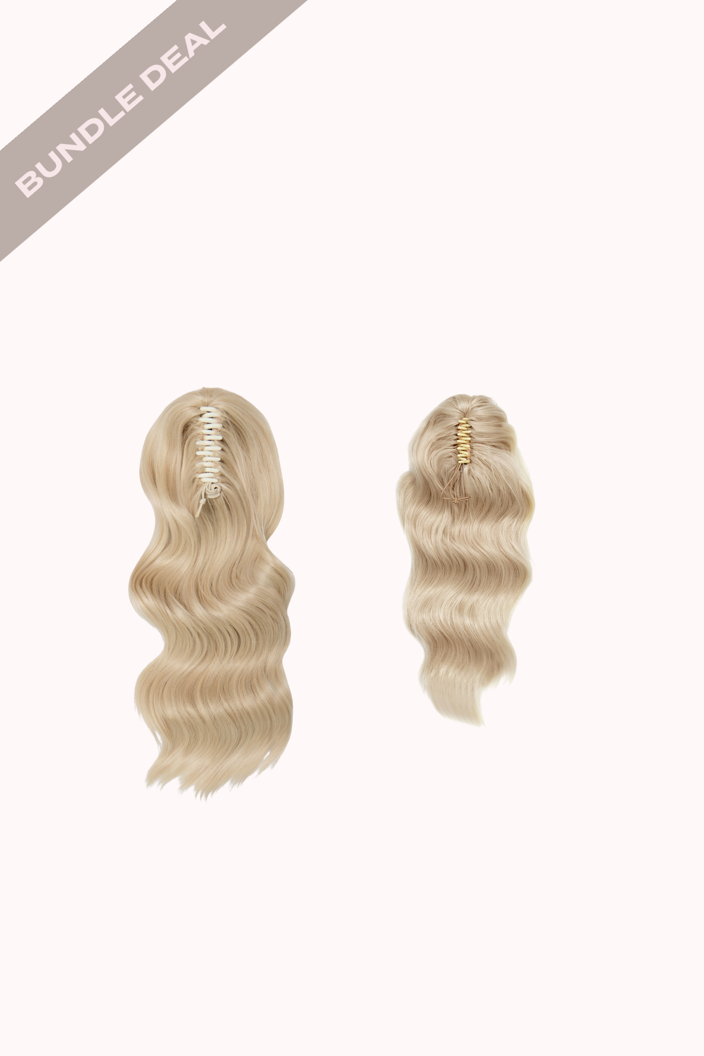 Brushed Out Wave 20" Claw Clip & Brushed Out Wave 16" Claw Clip Bundle - BLONDES | LIGHT GOLDEN BLONDE #2
