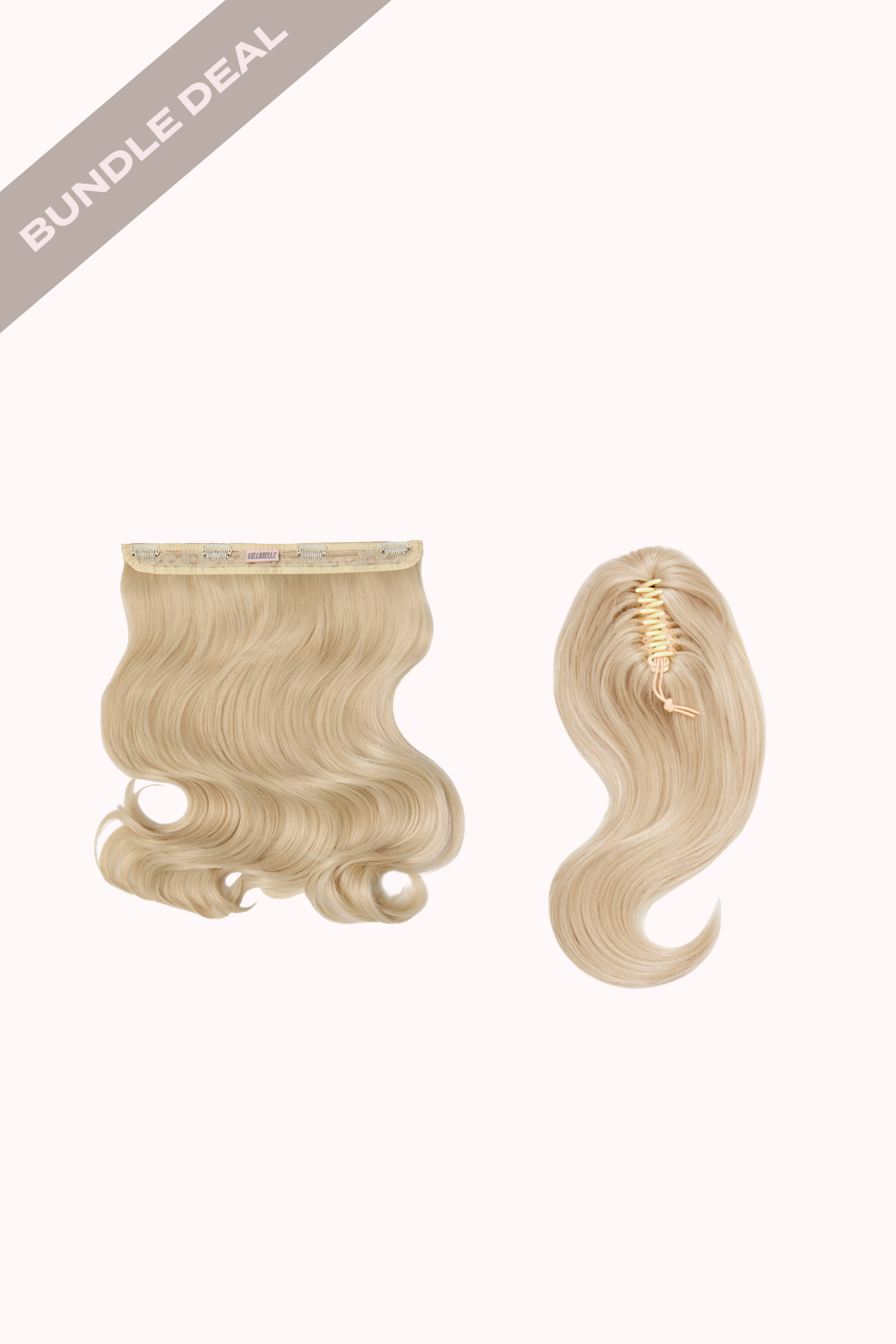 18" 1 Piece Hidden Halo Blow Dry & Blow Dry 16" Claw Clip Pony Bundle - BLONDES | LIGHT GOLDEN BLONDE #1