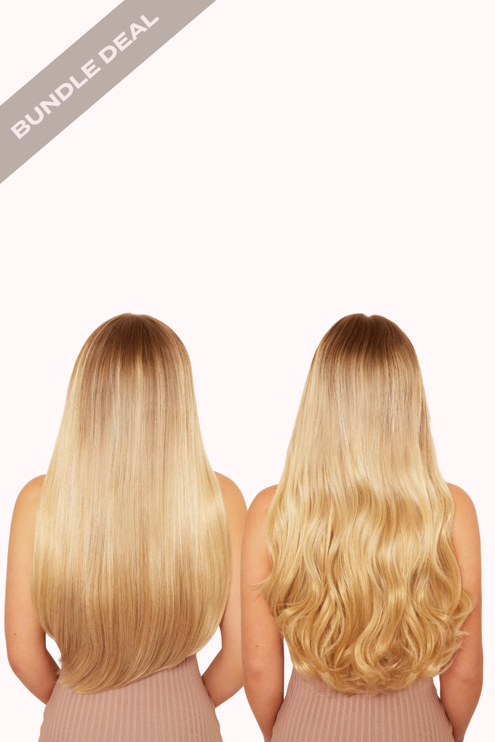 Super Thick 22" 5 Piece Straight & Super Thick 22" 5 Piece Blow Dry Wavy Bundle