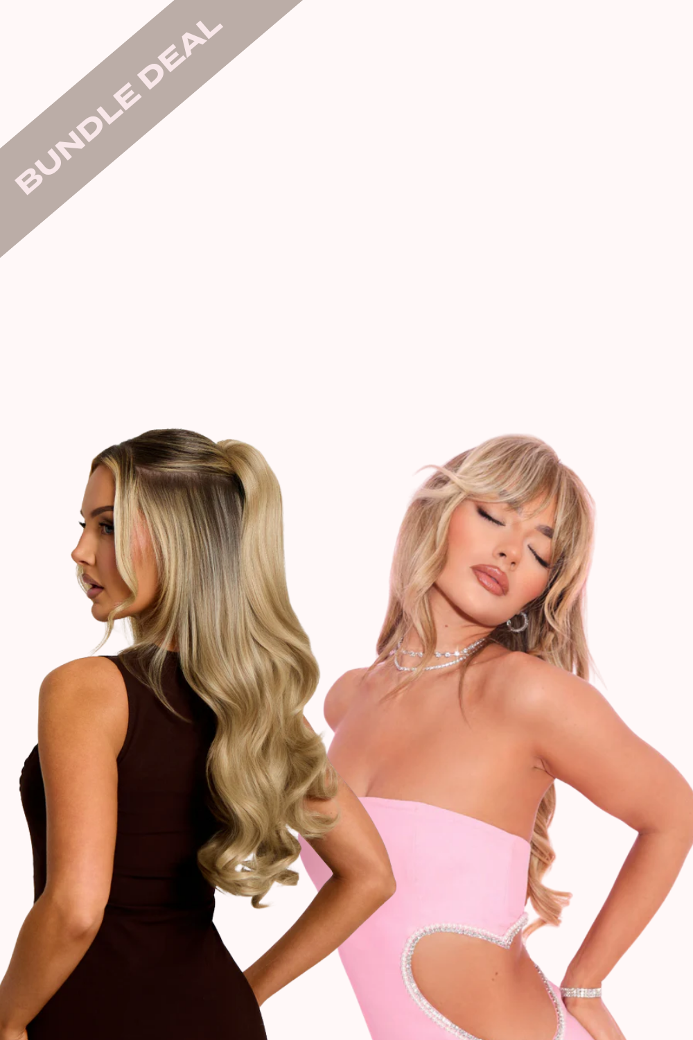 Blow Dry 16" Claw Clip + Feathered Fringe Clip In Bangs Bundle