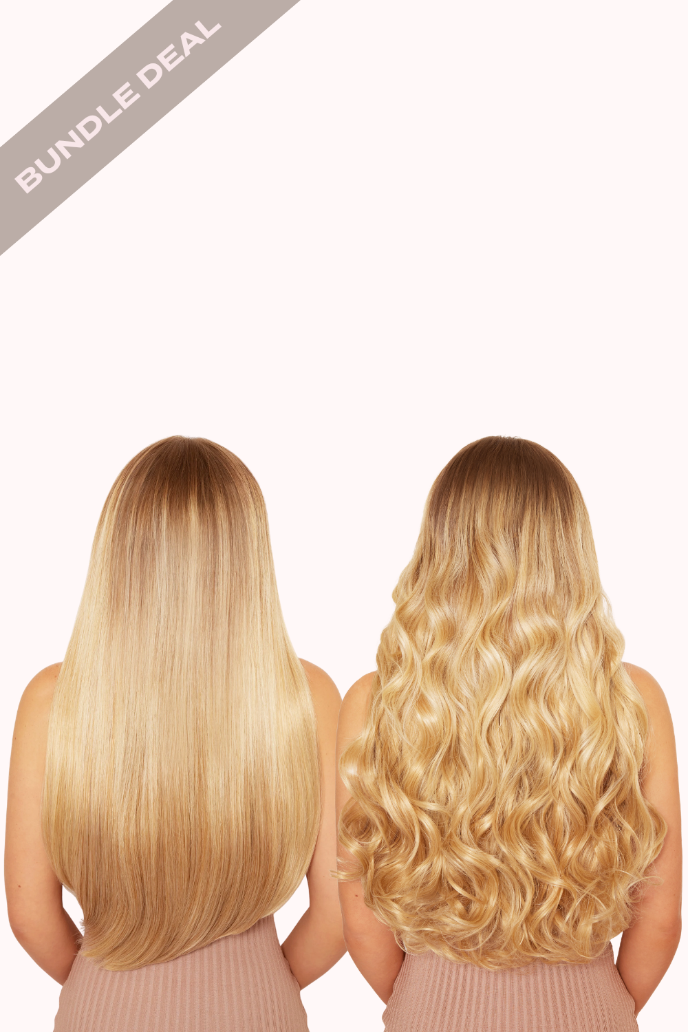 Super Thick 22" 5 Piece Straight & Super Thick 22" 5 Piece Curly Bundle - Colour match #1