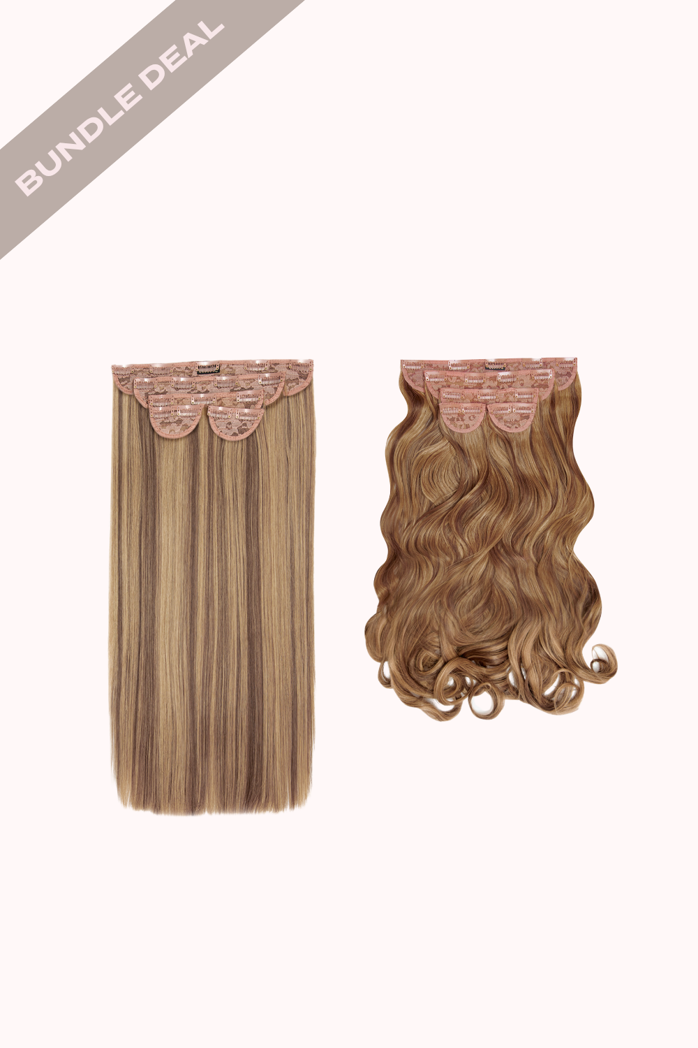 Super Thick 22" 5 Piece Straight & Super Thick 22" 5 Piece Curly Bundle - BROWNS | MELLOW BROWN #1