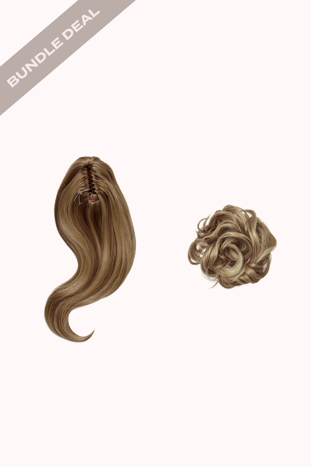 Blow Dry 16" Claw Clip + Premium Messy Bun Scrunchie Bundle - BROWNS | MELLOW BROWN #1