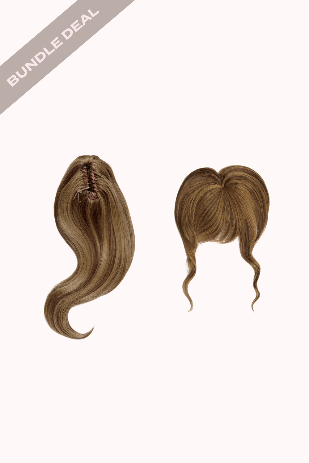 Blow Dry 16" Claw Clip + Feathered Fringe Clip In Bangs Bundle - BROWNS | MELLOW BROWN #1