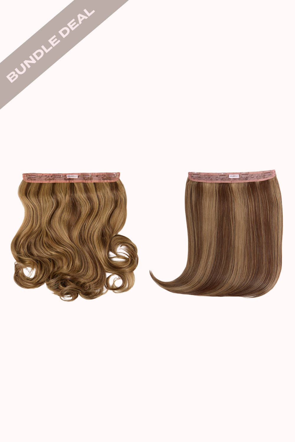 18" 1 Piece Hidden Halo Blow Dry + 18" 1 Piece Hidden Halo Straight Bundle - BROWNS | MELLOW BROWN #1