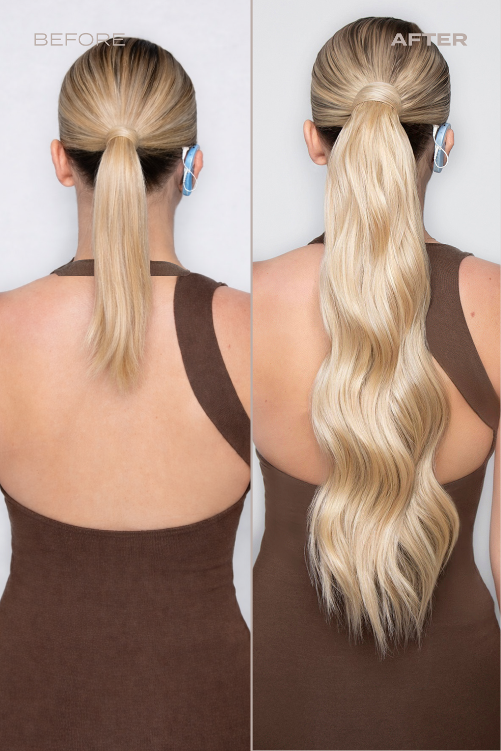 Midi Grande Brushed Out Wave 22'' Wraparound Pony