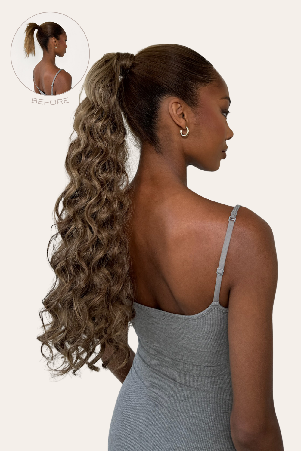 Midi Grande 20" Curly Korkenzieherpony