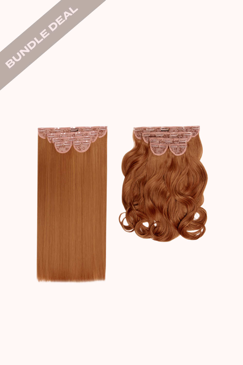 Super Thick 22" 5 Piece Straight & Super Thick 22" 5 Piece Blow Dry Wavy Bundle - REDS | MIXED AUBURN #1