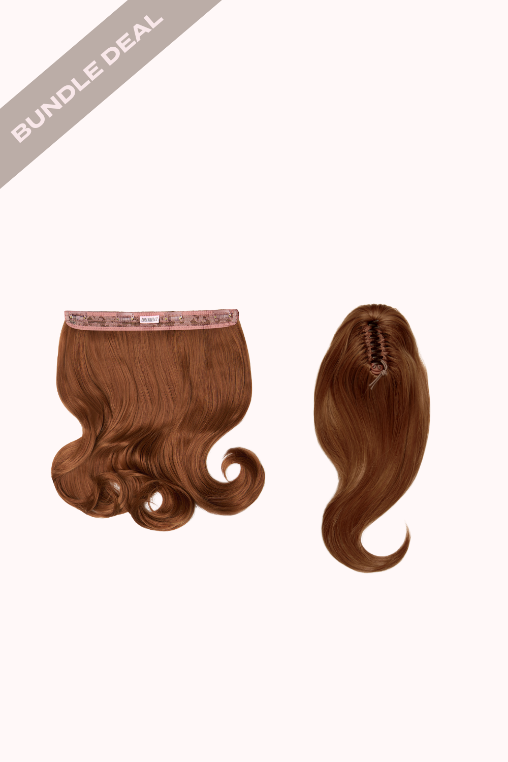 18" 1 Piece Hidden Halo Blow Dry & Blow Dry 16" Claw Clip Pony Bundle - REDS | MIXED AUBURN #1