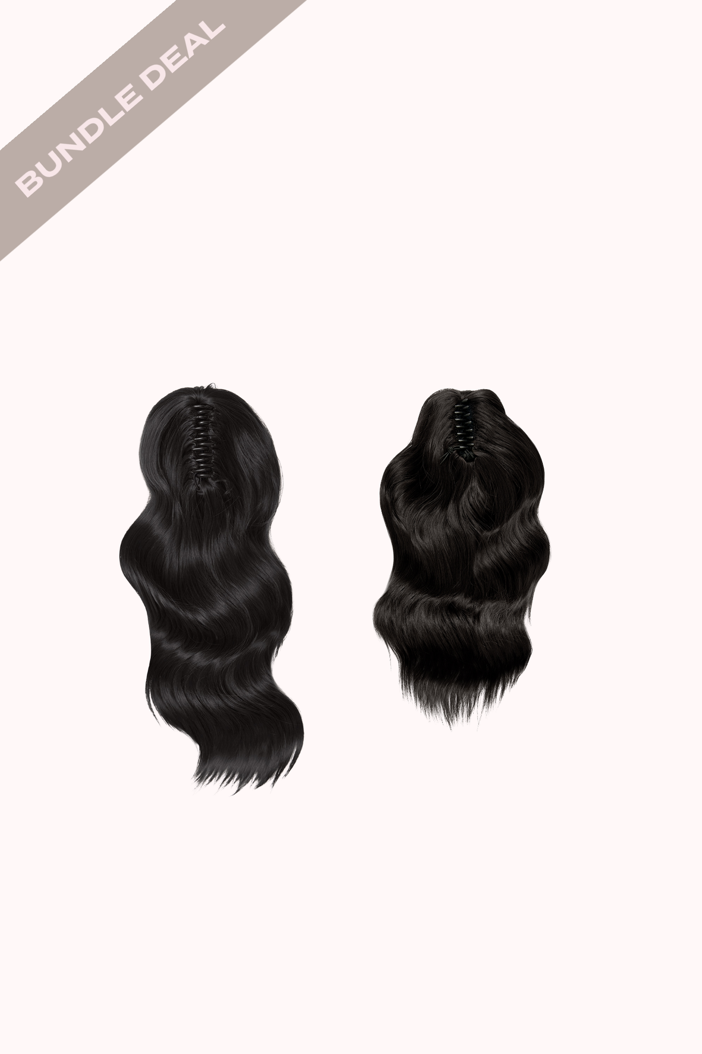 Brushed Out Wave 20" Claw Clip & Brushed Out Wave 16" Claw Clip Bundle - BLACKS | NATURAL BLACK #2
