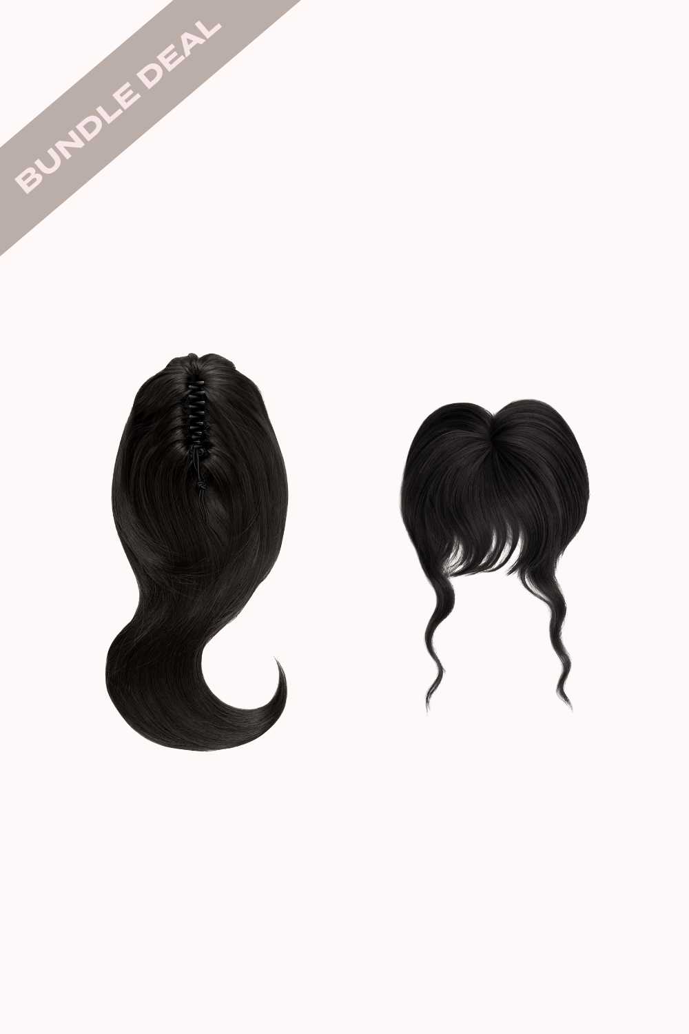 Blow Dry 16" Claw Clip + Feathered Fringe Clip In Bangs Bundle - BLACKS | NATURAL BLACK #1