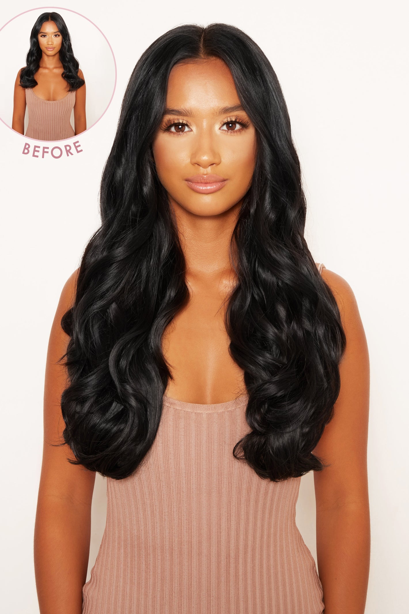 Thick 20" 1 Piece Curly Clip In Hair Extensions - BLACKS | NATURAL BLACK #1