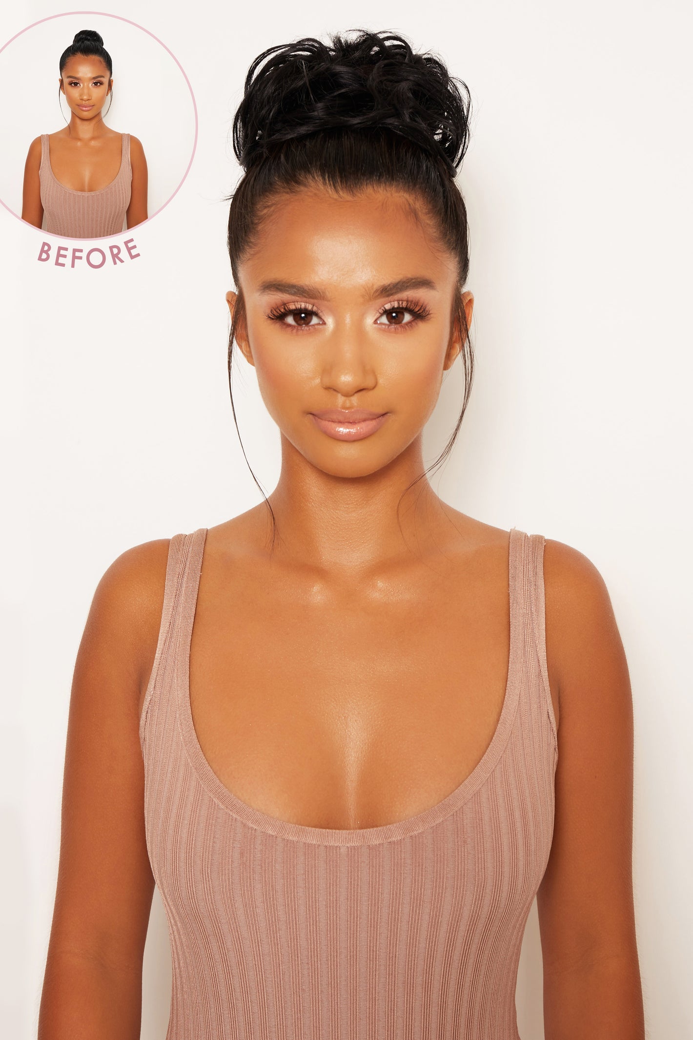 Premium Messy Bun Hair Up Scrunchie - BLACKS | NATURAL BLACK #4