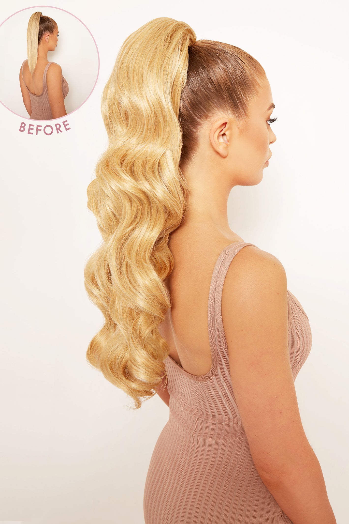 Curly Glam 22" Pferdeschwanz mit Kordelzug - BLONDE | GOLDBLOND #4