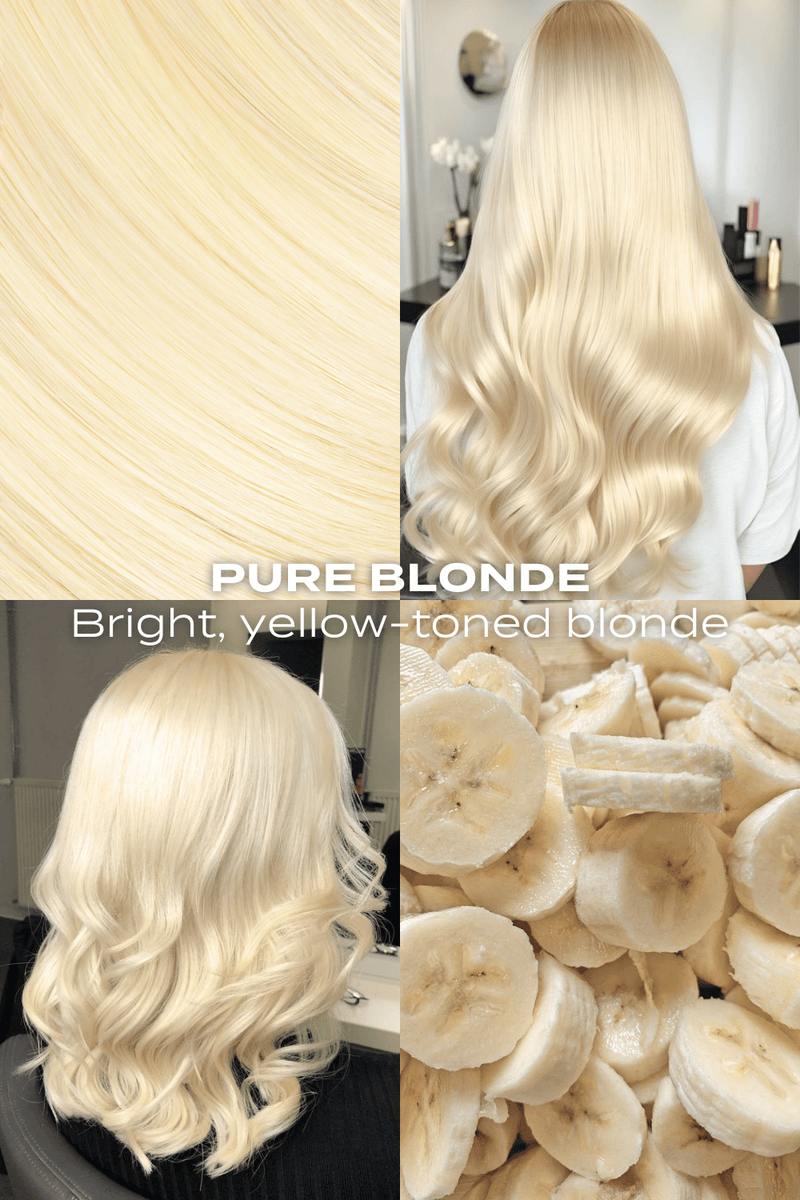 Superdicke 16" 5-teilige Föhn-Wellen-Clip-In-Haarverlängerungen - BLONDE | REINES BLOND #3